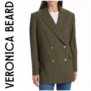 VERONICA BEARD Dickey Pantsuit Jacket Hutchinson Blazer Arte Pants Loden Green 4